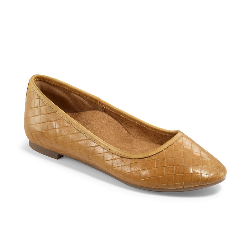 Aetrex Womens Lyla Ballet Flat with Arch Support Flats Sunflower - YmVrevBhL